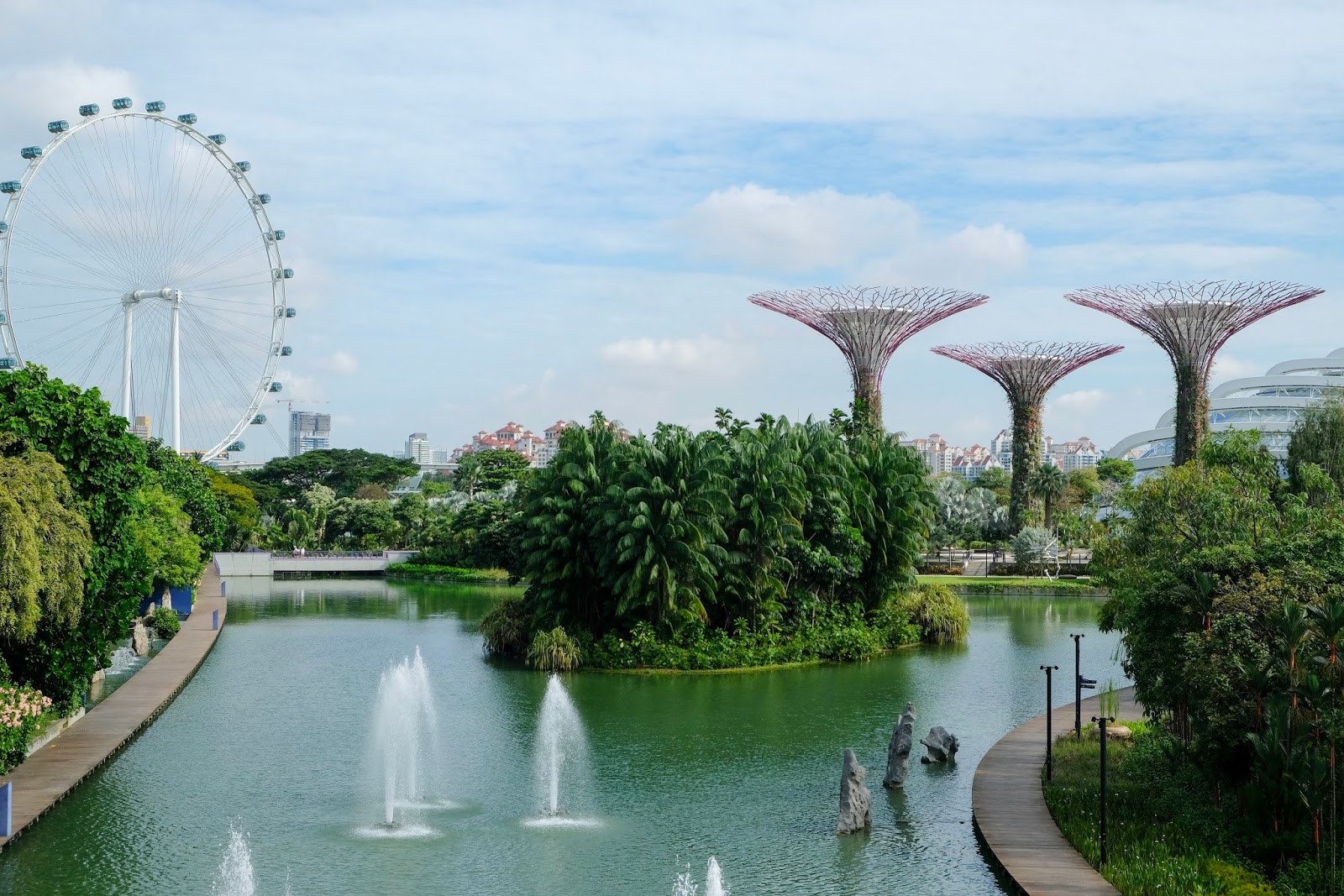 views over gardens by the bay