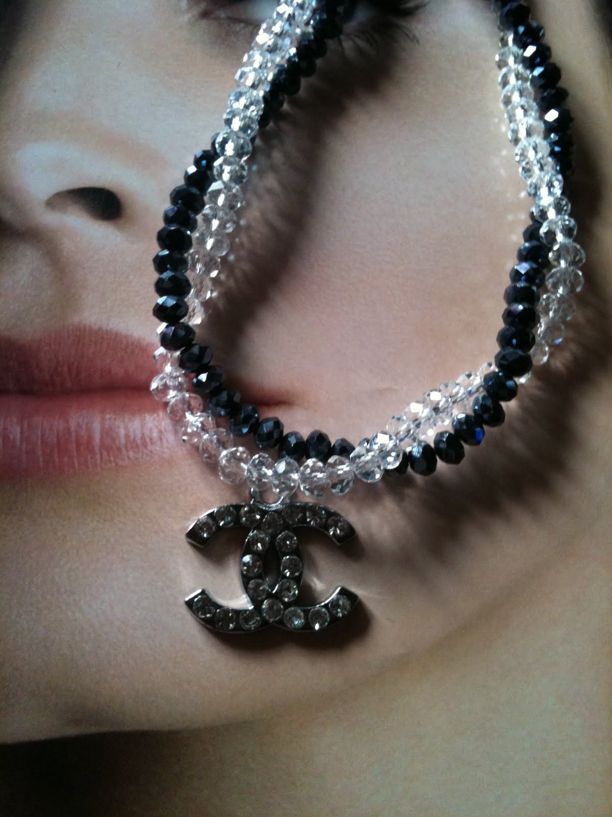 Collana Girocollo Con Fiocco E Strass In Cristallo Argento - Accessorio Moda Per Donne E Ragazze