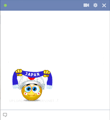Japan football fan emoticon