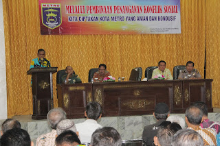 Kesbangpol Kota Metro Gelar Pembinaan Penanganan Konflik Sosial