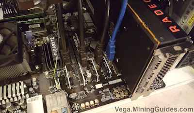 How to place risers in motherboard for mining rig