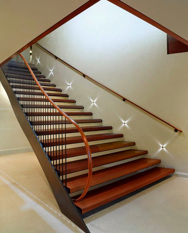 staircase designs: Cool indoor stair lighting ideas: LED stair lights