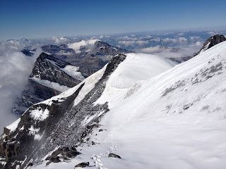 Blick zurück zum Vorgipfel