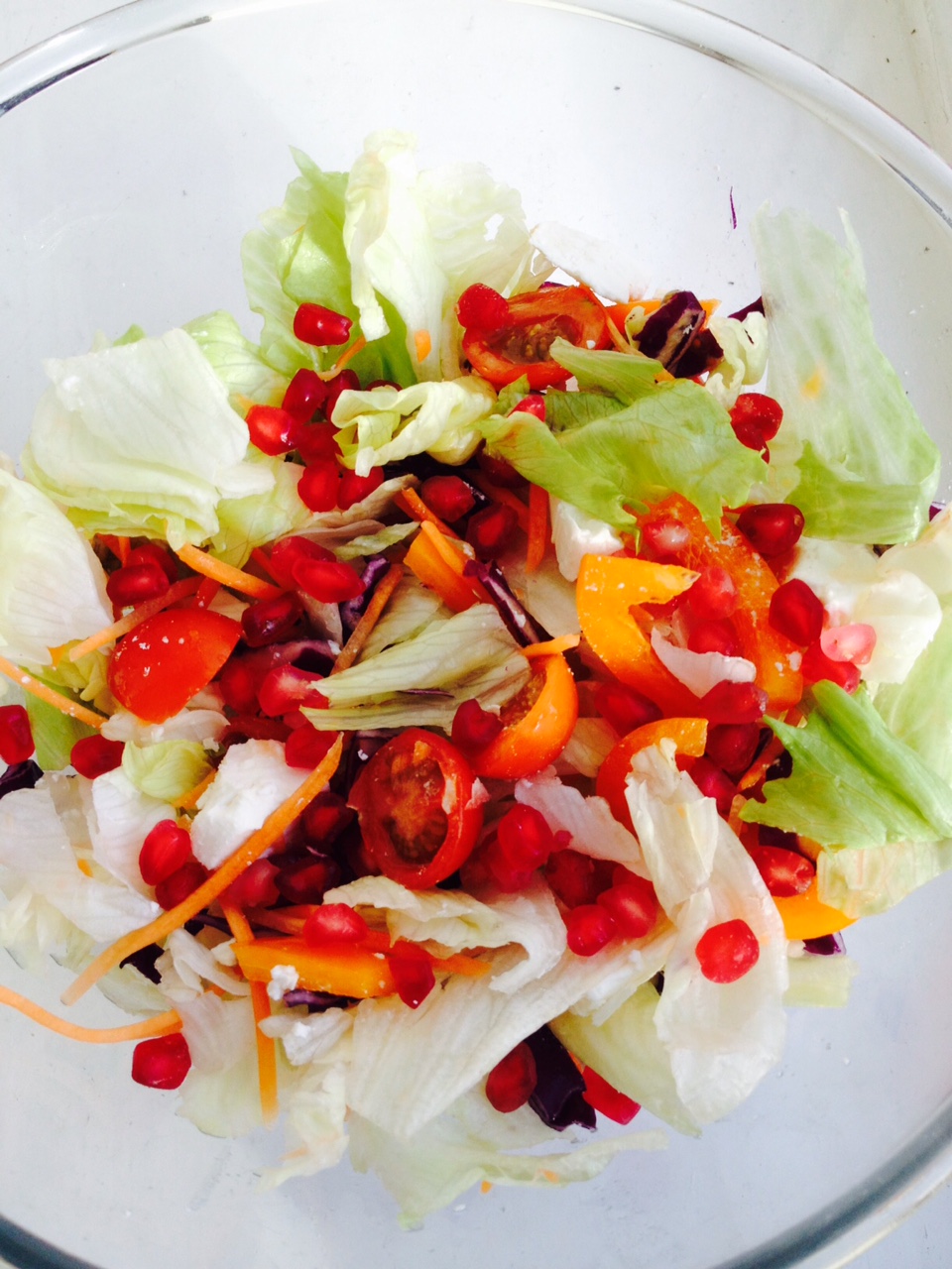 The Flaming Potato Pomegranate and feta cheese salad