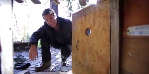 Don’t be deceived by the setup and stone patio, this tiny house is literally just a hole in the ground. Don’t be deceived by the setup and stone patio, this tiny house is literally just a hole in the ground.