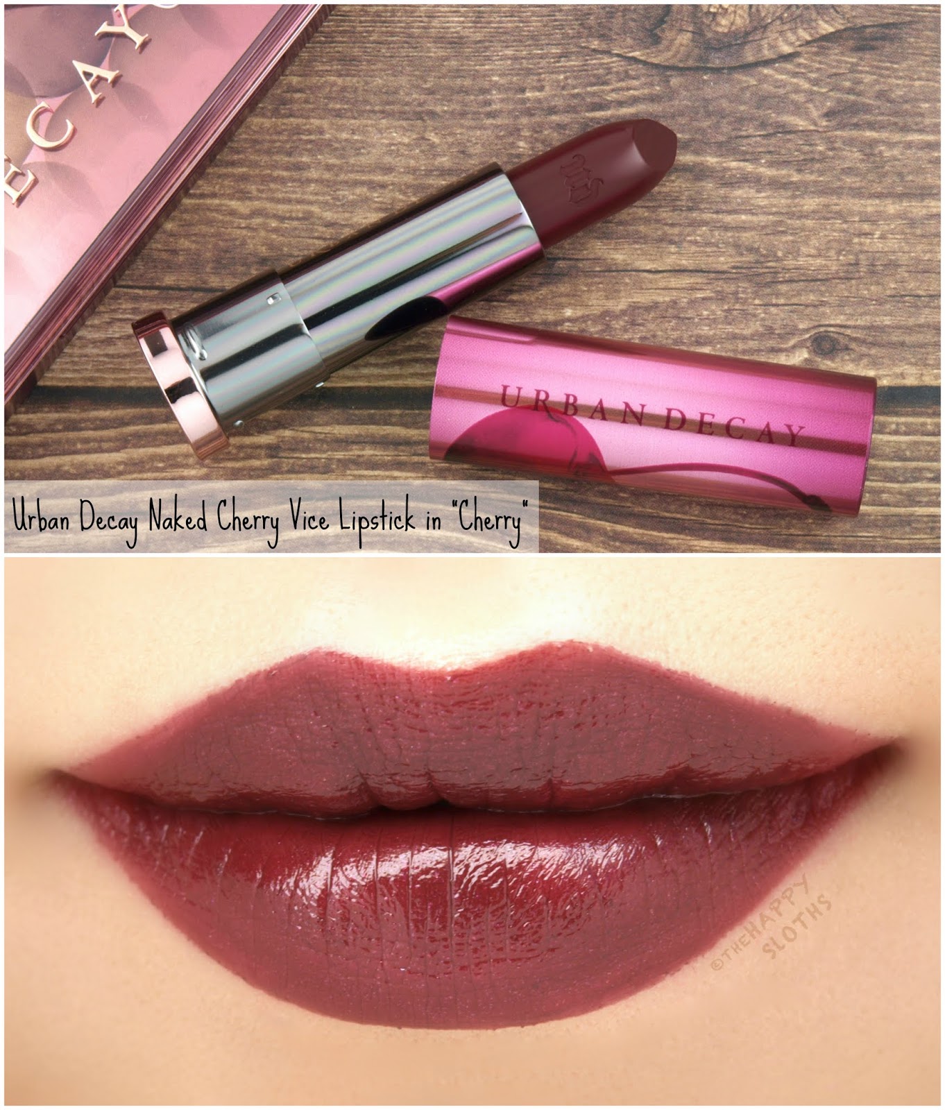 Urban Decay | Naked Cherry Vice Lipstick in "Cherry": Review and Swatches