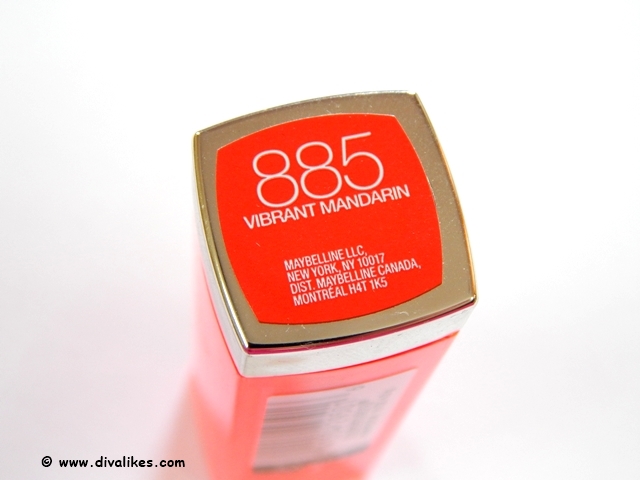 Maybelline Color Sensational Lipstick Vibrant Mandarin 885 Shade