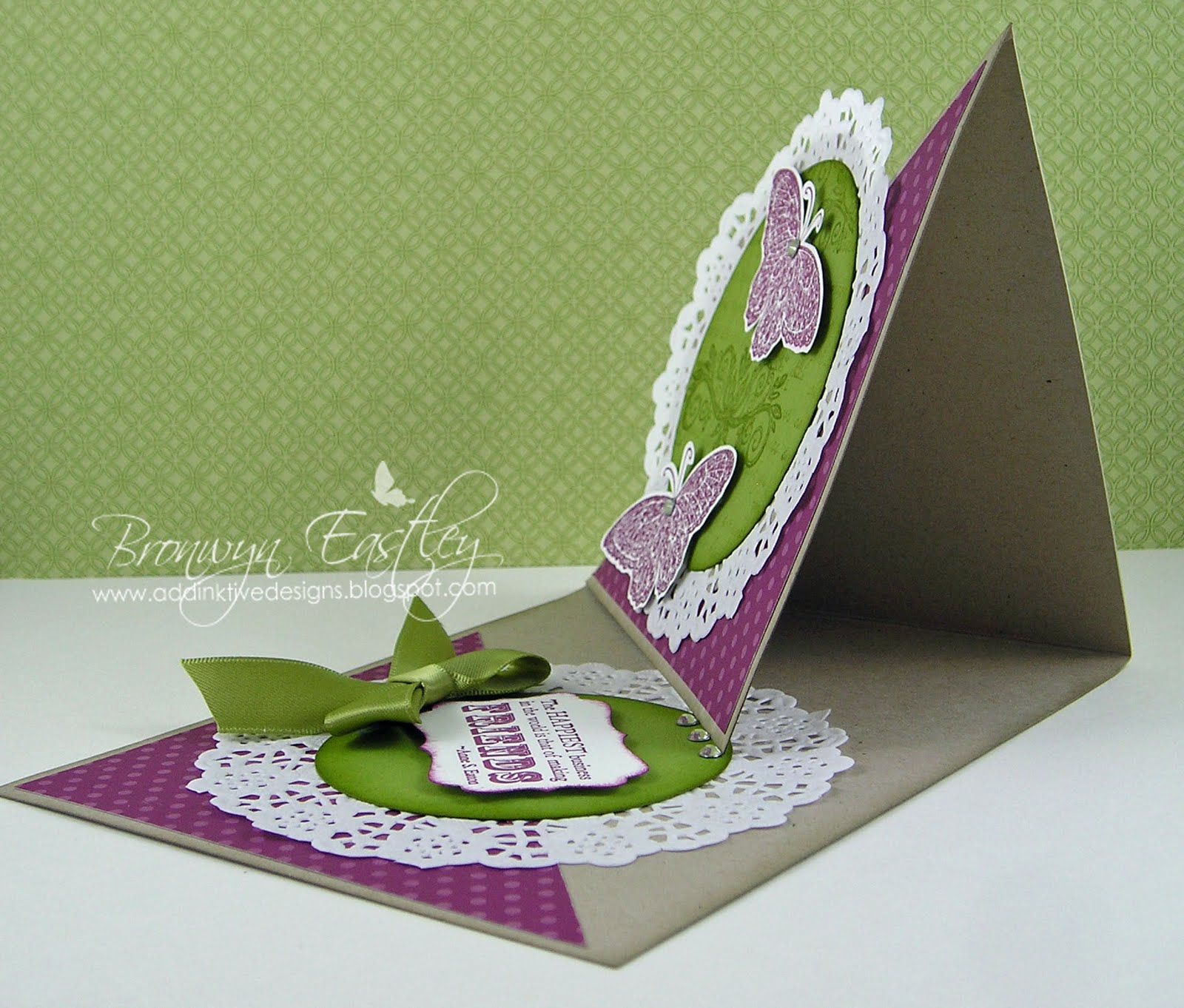 A Twisted Easel Card for Just Add Ink 60 a Colour Challenge