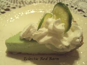 Key Lime Pie with Whipped Cream @eclecticredbarn.blogspot.com
