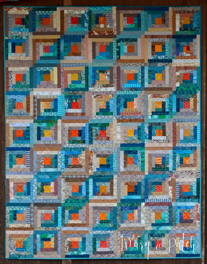 Log Cabin Quilt with magic Trim Tool Mary & Patch