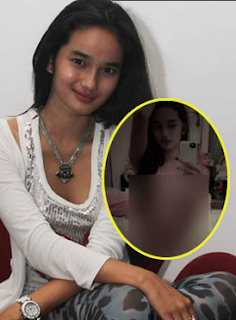 Foto Topless Telanjang Dada 1/2 Bugil Faby Marcelia di HP yang Hilang.