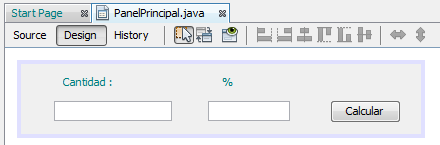 Java GUI : Porcentaje