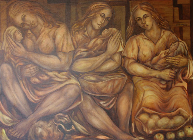 The Mothers, a painting by Julio Susana