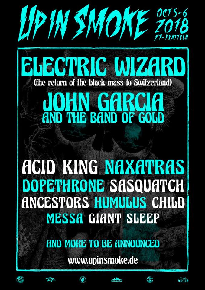 Electric Wizard et bien d'autres complètent l'affiche du Up in Smoke Festival