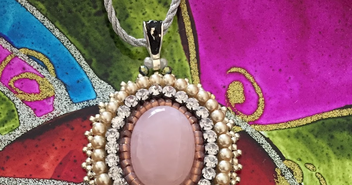 Jewelry by Jasvanti Rose Quartz Bead Embroidery