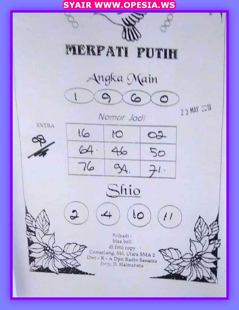 Forum Syair Hk Kamis 23 Mei 2019 | Opesia Official