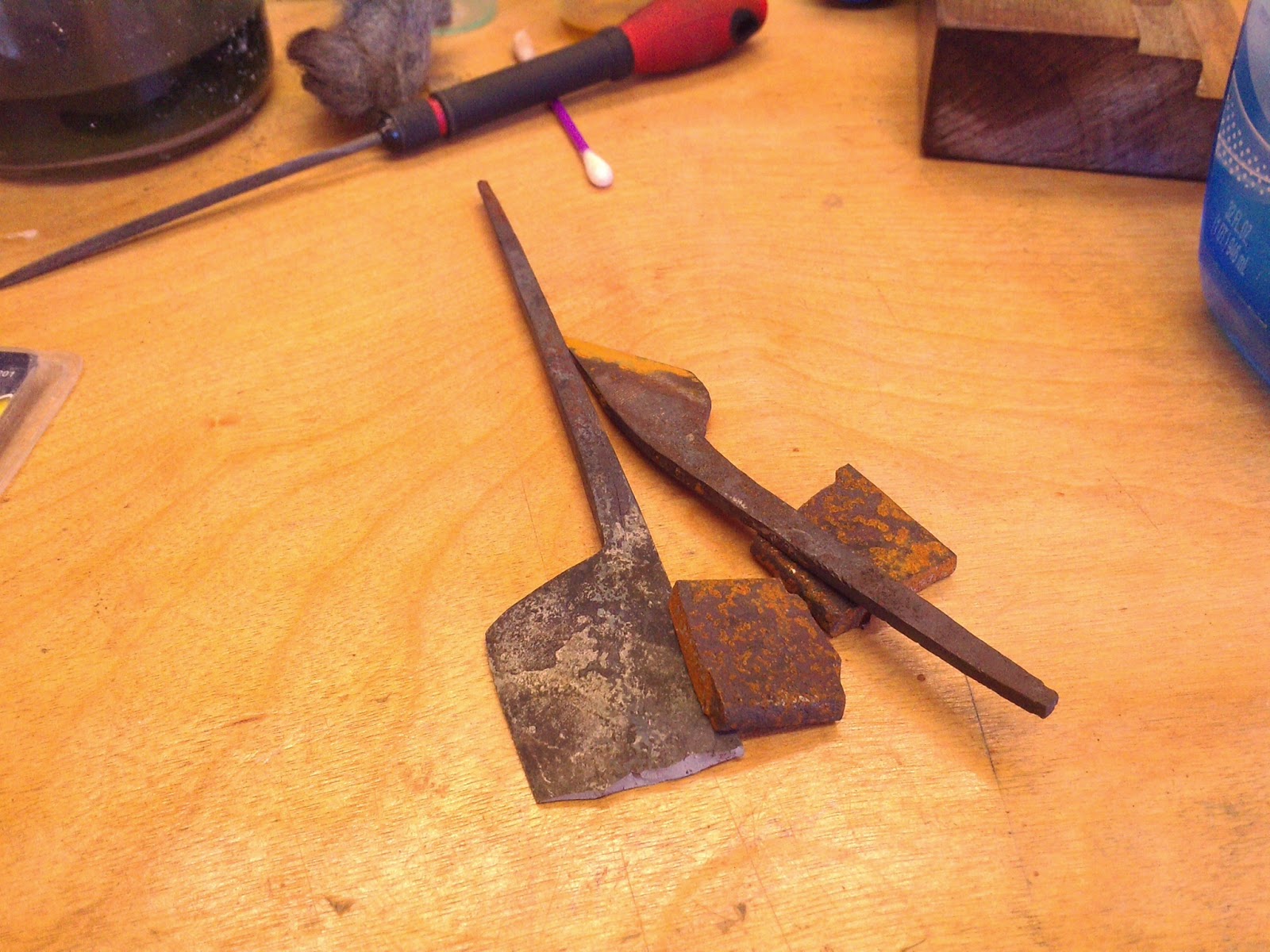 My peculiar nature welding file steel........ and some good