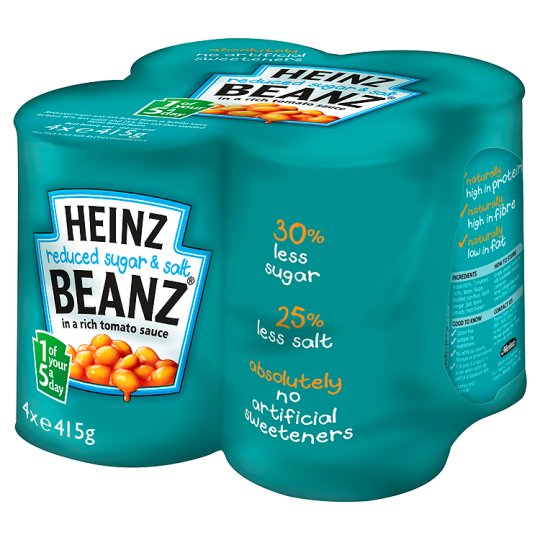 Heinz Beanz Tin, 4 x 415g tins on special for £2.00