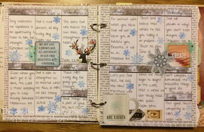 January Planner Pages by Lynn Shokoples for BoBunny featuring the Calendar Girl and Whiteout Collections.