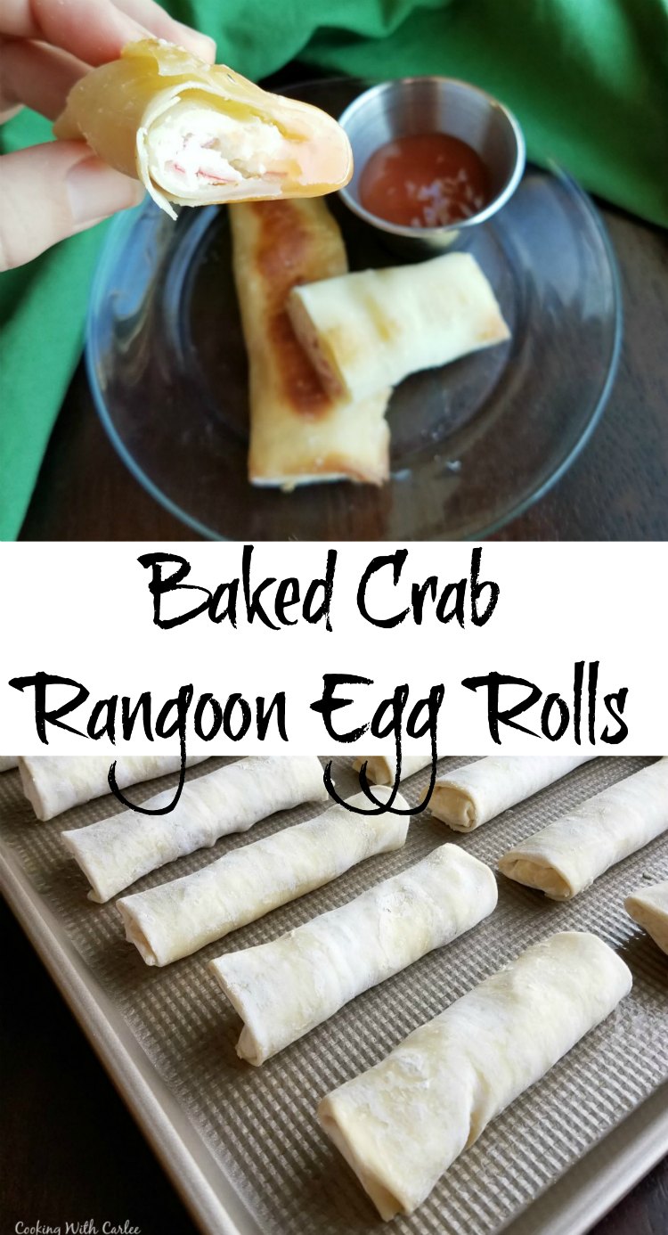 Cooking With Carlee Baked Crab Rangoon Egg Rolls