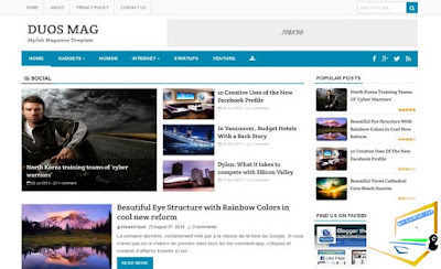 Duos Mag Blogger Template | Download Free Duos Mag Blogger Template