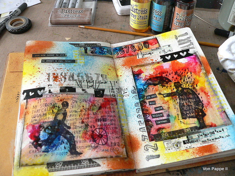 Von Pappe II Art Journaling with Yupo, Alcohol Ink, Washi Tape and