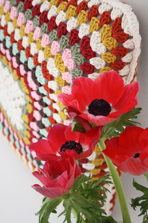 Crochet - Granny square pillow case