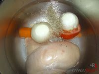 Cocinando la pechuga de pollo