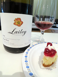 Cherry Cheesecake Flambé with 2012 Lailey Pinot Noir