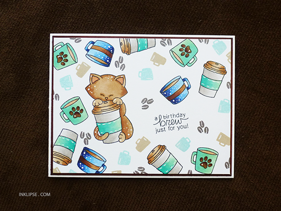 Coffee Card by Simon Hurley | Newton Loves Coffee Stamp set by Newton's Nook Designs #newtonsnook #coffee