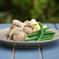 Healthy Meatballs in a Creamy Mushroom Sauce Recipe
