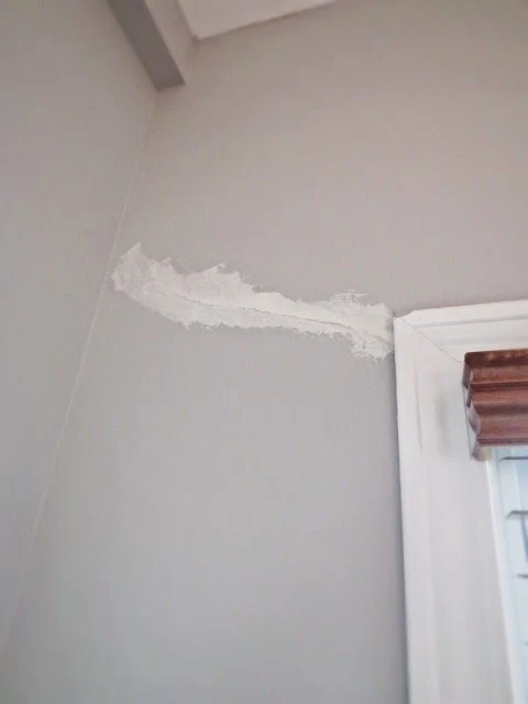 patching wall crack in dining room