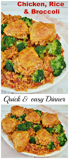 Delicious, tomato based Chicken, Rice and Broccoli dinner for busy nights