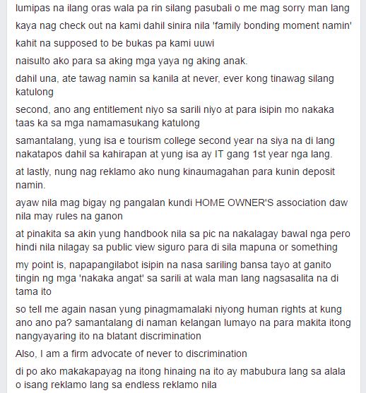 viral Facebook post nanny discrimination