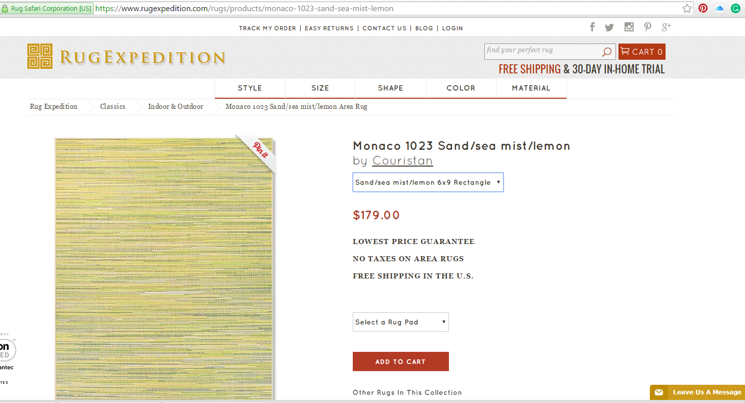 Product Review Rug from Rug Expeditions Sincerely Stacie