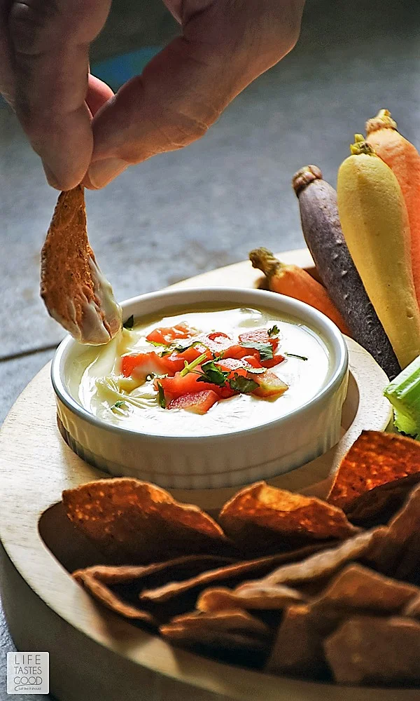 Queso Blanco Dip (White Cheese Dip) for game day