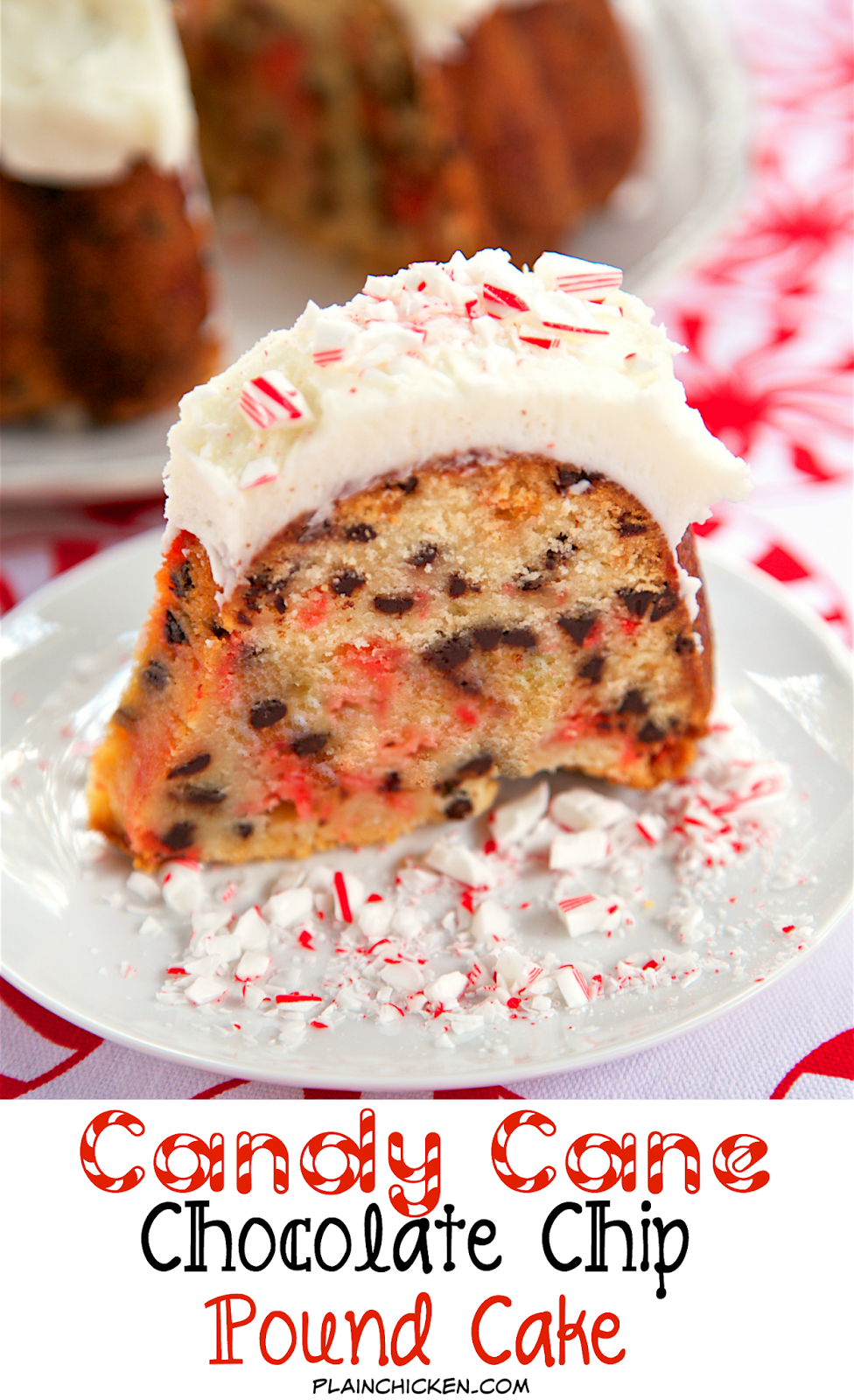 Candy Cane Chocolate Chip Pound Cake Plain Chicken®
