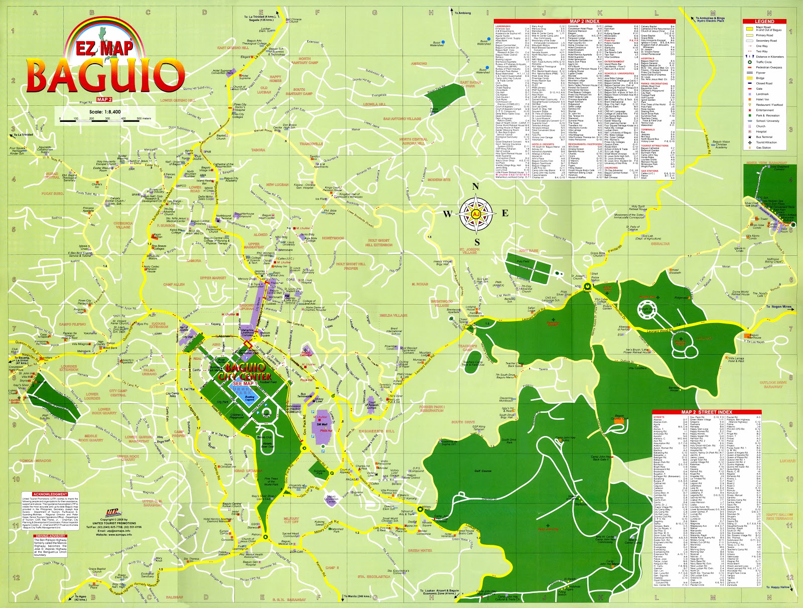 Baguio City Tourist Map