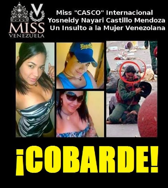 cobarde agresión contr manifestante venezolana; COBARDE, COBARDE, COBARDE...jpg