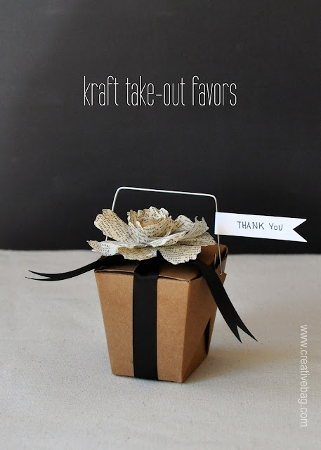 kraft take out favors from Creative Bag on the Creative Bag blog