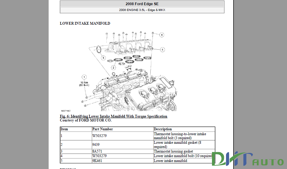 FORD EDGE SE 2008 SERVICE AND REPAIR MANUAL - Automotive Library