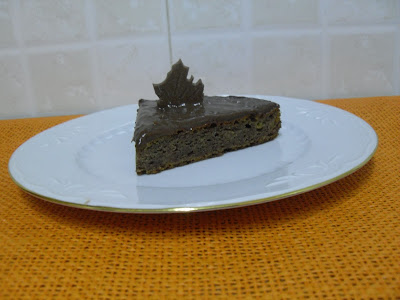 Receta de tarta de caqui y chocolate, sin lactosa.