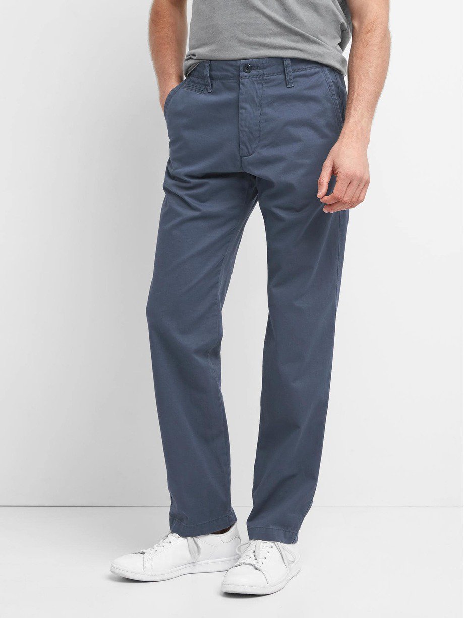 Vintage washed straight fit khakis 04