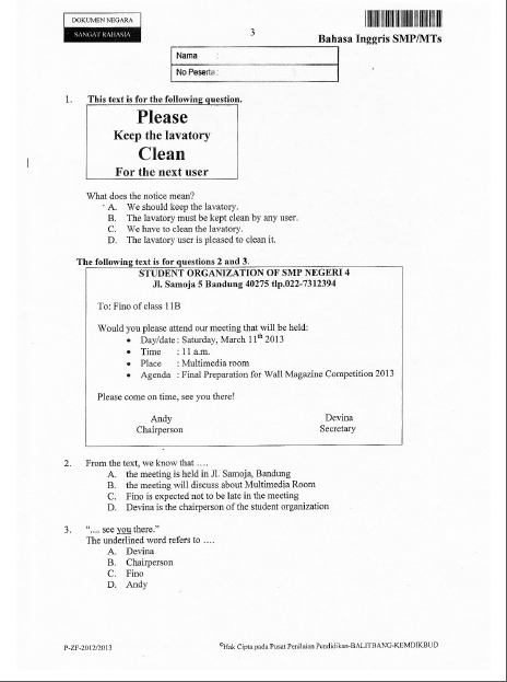 Soal Tes Bahasa Inggris Masuk Smp Rsbi43 22 Lovin Blow Jobs