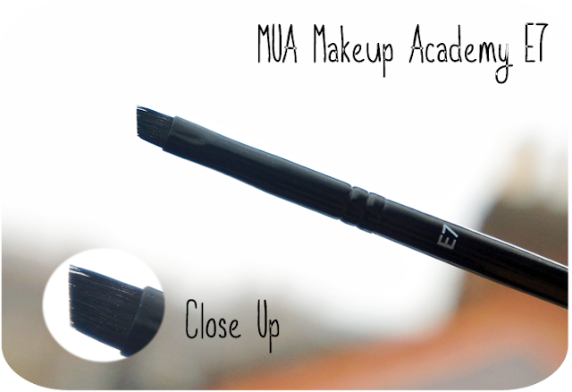 A close up and review of MUA Makeup Academy Eyebrow Brush E7