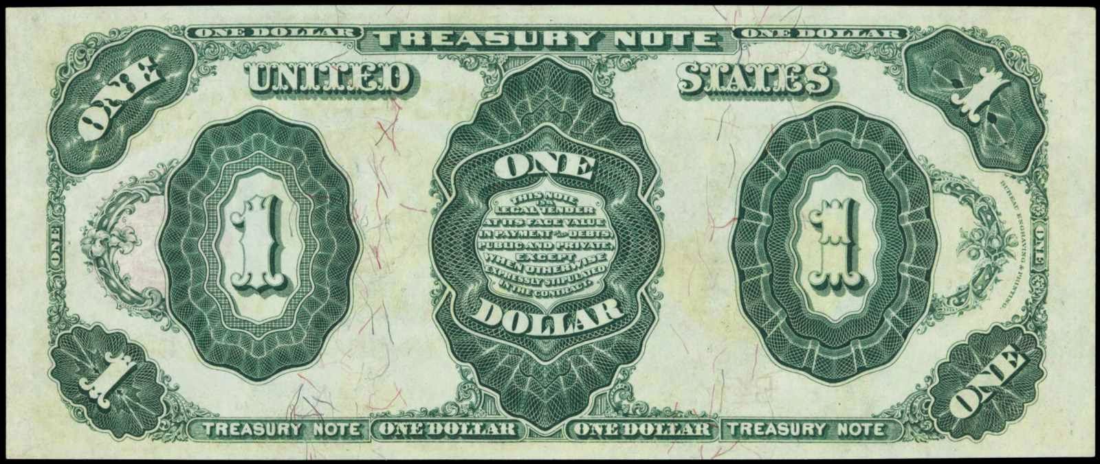 1891 One Dollar Treasury or Coin NoteWorld Banknotes & Coins Pictures