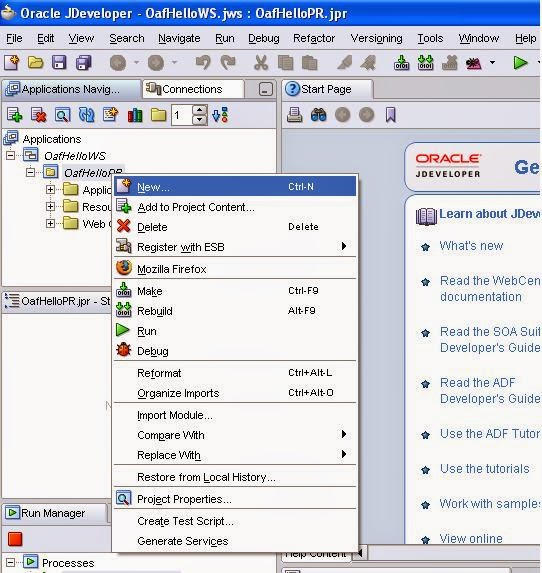 ORACLE TIPS: OAF Hello Page