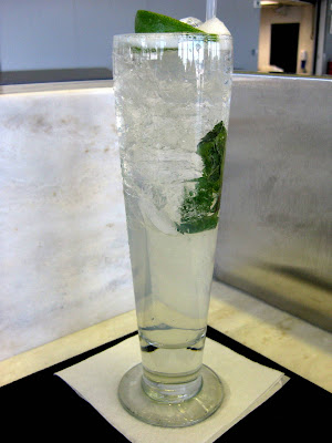 Ginger Mojito at Wicker Park Seafood & Sushi Bar at O'Hare International Airport (ORD) in Chicago, IL - Photo by Michelle Judd of Taste As You Go
