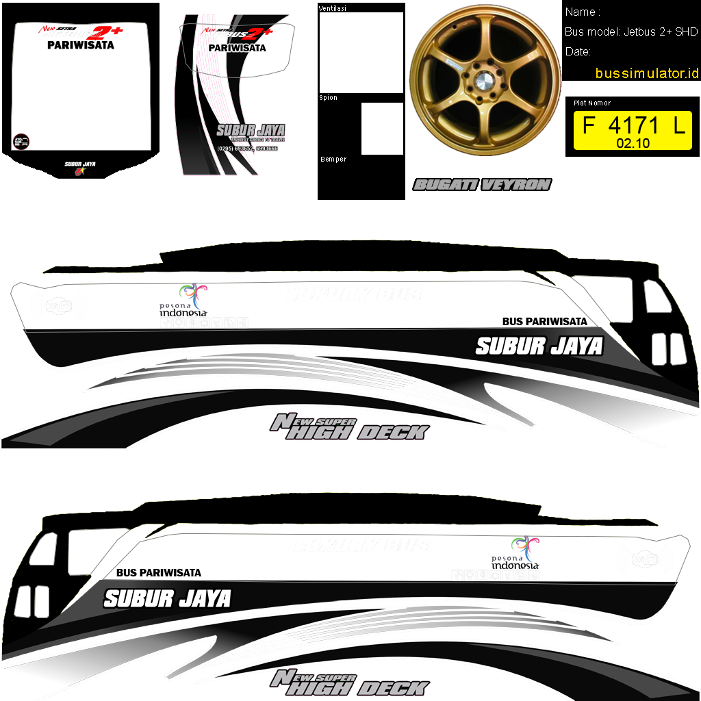 Livery Bussid Shd Polos Putih | Labavarde