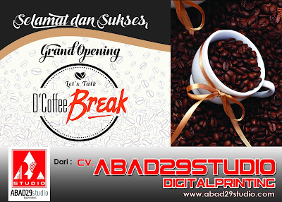 Desain Papan Bunga Print Grand Opening D'coffee Break